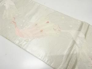 アンティーク　孔雀模様織り出し袋帯（材料）